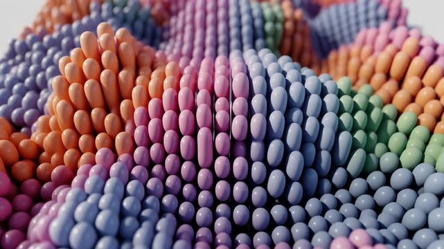 Vibrant multicolored bumpy texture background with copy space