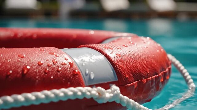 Close Up Flotation Device with Shallow Depth of Field and Soft Background Blur