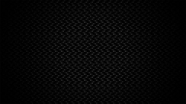 Carbon fiber background with dark matte texture and sleek geometric weave pattern, automotive and high tech industrial design