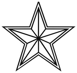 Obraz premium Geometric Star Shape Outline Symbol