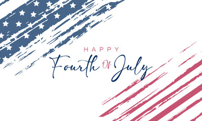 Obraz premium Happy 4th of July Independence day USA Background Design Vector illustration