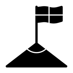 Corner Flag icon illustration. This is a vector single icon with a solid style. It is suitable for various purposes, including website design, mobile app design, and logo design. © Arif Setyadi