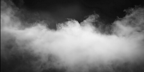 A captivating image of white smoke gracefully drifting against a stark black background. The texture adds depth, creating an ethereal and mysterious atmosphere. © WASIF-MEHMOOD