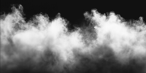 A captivating image of white smoke gracefully drifting against a stark black background. The texture adds depth, creating an ethereal and mysterious atmosphere. © WASIF-MEHMOOD