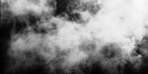 A captivating image of white smoke gracefully drifting against a stark black background. The texture adds depth, creating an ethereal and mysterious atmosphere. © WASIF-MEHMOOD