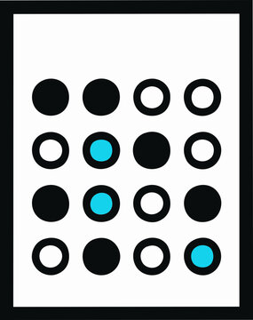 Test exam omr evaluation sheet icon