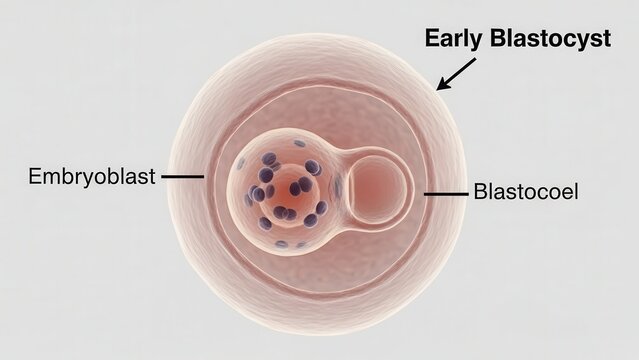 Early blastocyst structure diagram in embryology