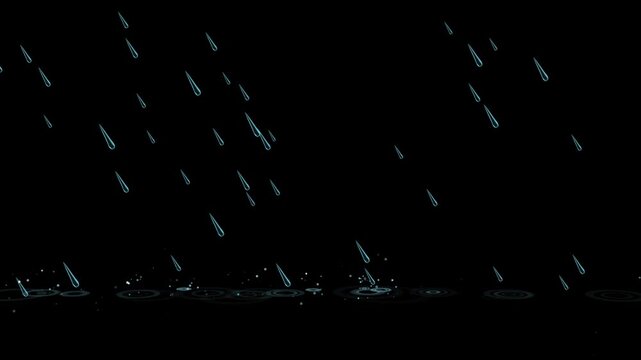 rain in black motion