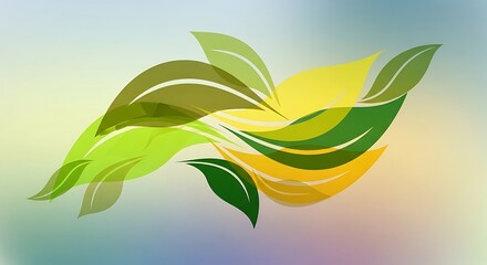 Obraz premium Green Leaves Abstract.