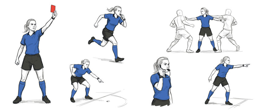 Female Referee Actions in an Illustration: Authority Judgment Guidance on Field