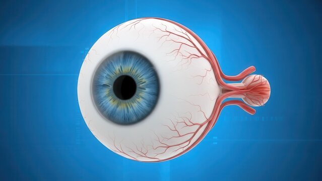Detailed human eye anatomy