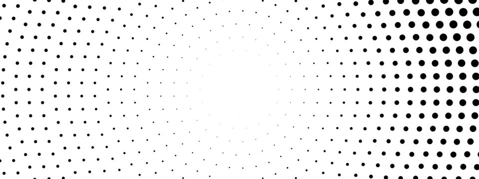 Pattern beam vector design with radial explosion and circular half. Ripple effect halftone gradient texture background in symmetrical tone. Technical or concentric style composition uses.