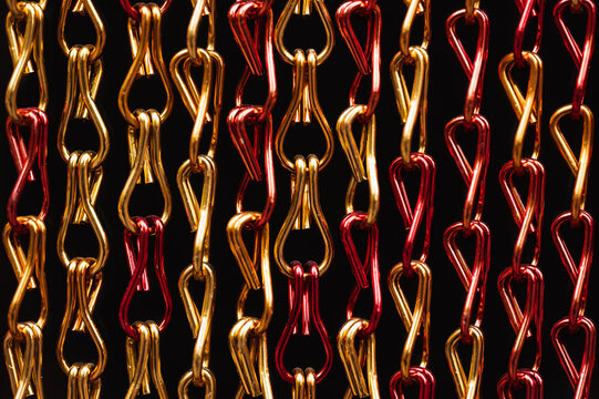 Red and gold chain decorations