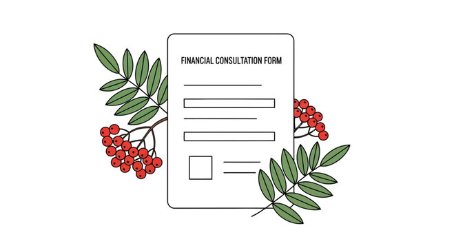 Financial Consultation Form with Rowan Berries and Leaves