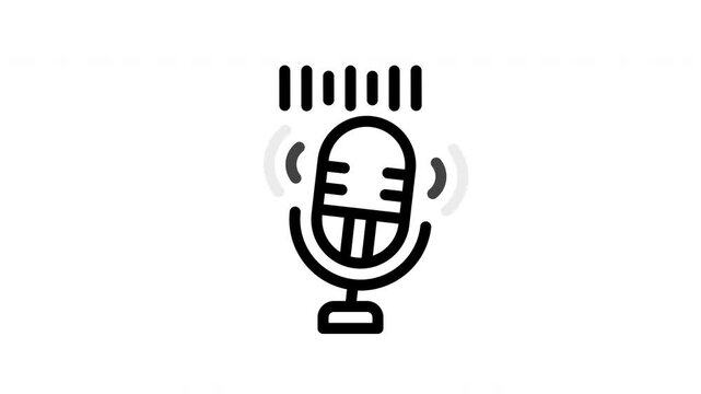 smart speaker minimalist stroke animation