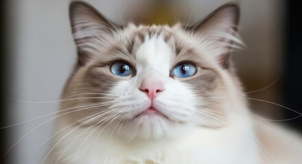 Fototapeta premium Close-up of a beautiful cat face.