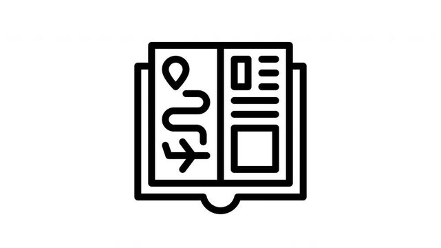 travel guide minimalist stroke animation