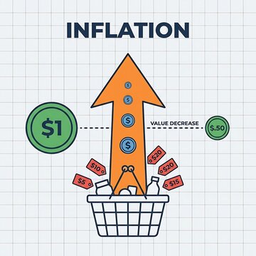 Inflation Business Infographic | Economic Crisis & Decreased Value