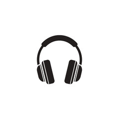 Fototapeta premium Black Headphones with White Accents.