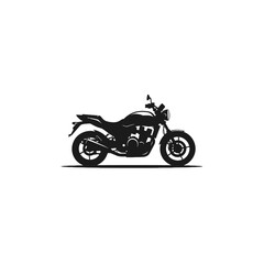 Obraz premium Black Motorcycle Side View Profile.
