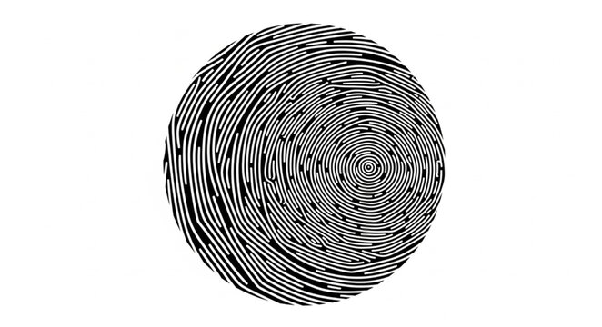 fingerprint on white background
