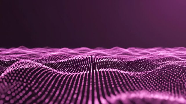 Purple digital wave pattern ideal for sleek commercial backgrounds and title sequences
