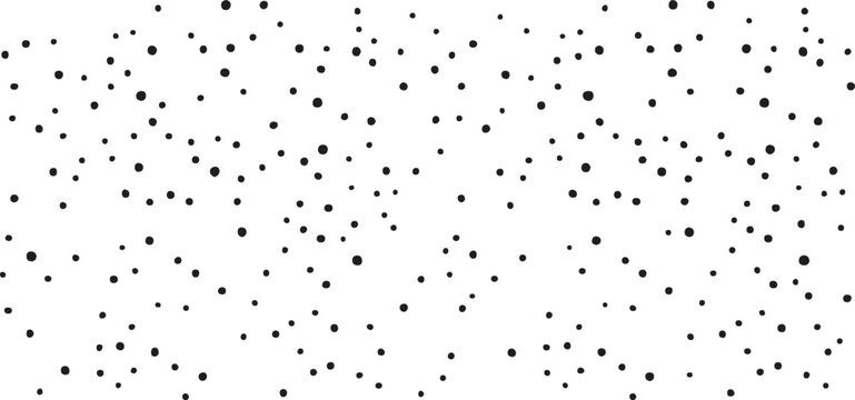 Abstract random black dots with transparent background