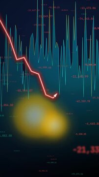 Vertical Market Crash: Mobile Stock Plunge Red Data Alert 4K Alpha