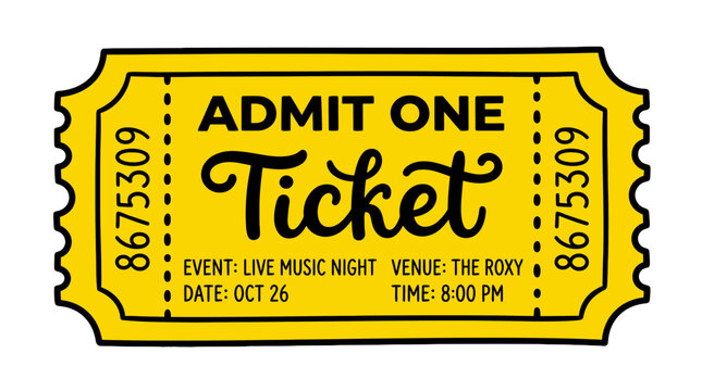 Admit One Ticket for Live Music Night at The Roxy on October 26th at 8 PM