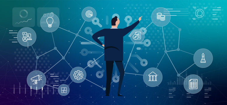 Solo entrepreneur managing a one person company supported by autonomous artificial intelligence agents for marketing finance and data analysis future of work and automated business scaling