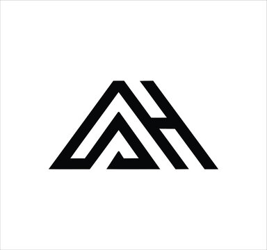 ah ha h a letter logo design. Minimal monogram emblem, classic style  Alphabet vector logo design. Premium Business logo, White background