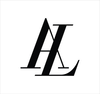 al la l a letter logo design. Minimal monogram emblem, classic style  Alphabet vector logo design. Premium Business logo, White background