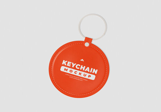 Keychain Mockup PSD for Logo Branding and Merchandise Design