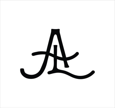 al la l a letter logo design. Minimal monogram emblem, classic style  Alphabet vector logo design. Premium Business logo, White background