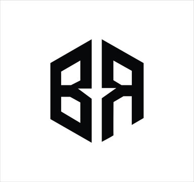 br rb r b letter logo design. Minimal monogram emblem, classic style  Alphabet vector logo design. Premium Business logo, White background