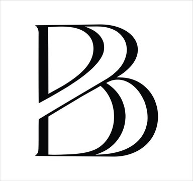 bb b letter logo design. Minimal monogram emblem, classic style  Alphabet vector logo design. Premium Business logo, White background