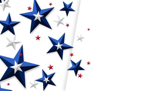 Abstract blue and red stars background for national elections and patriotic celebration events