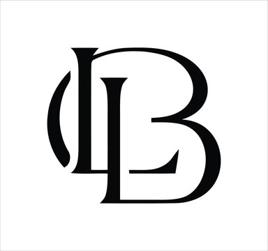 bll bl ll l b letter logo design. Minimal monogram emblem, classic style  Alphabet vector logo design. Premium Business logo, White background