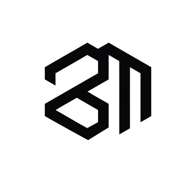 bm mb m b letter logo design. Minimal monogram emblem, classic style  Alphabet vector logo design. Premium Business logo, White background