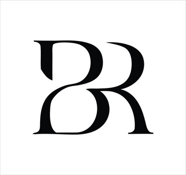 br real estate home rb r b letter logo design. Minimal monogram emblem, classic style  Alphabet vector logo design. Premium Business logo, White background