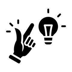Obraz premium Problem Solving Icon - Solid Black