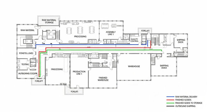 Blueprint of a modern house plan.
