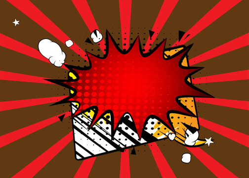 Cartoon background, comic book backdrop. Retro vector comics pop art design.