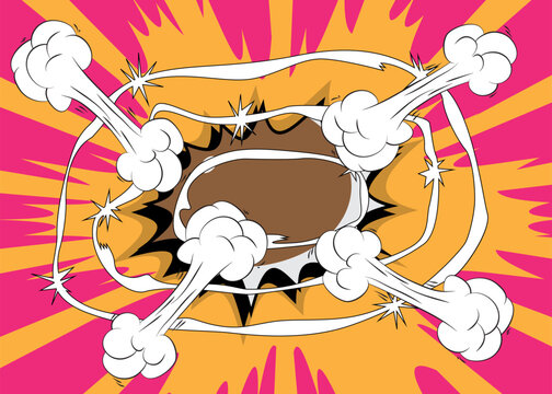 Cartoon background, comic book backdrop. Retro vector comics pop art design.