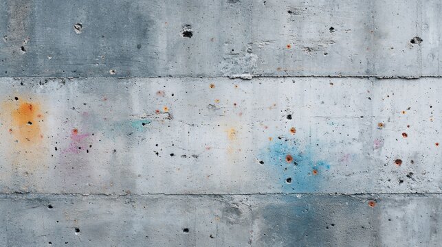 Urban decay gritty concrete wall with shrapnel abandoned location photograph industrial environment close-up view raw concept