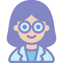 Fototapeta premium Science laboratory icon, featuring experiment, research, chemistry and biology symbols, modern flat design for education, lab equipment, medical and scientific