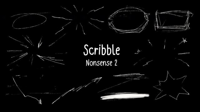 Hand Drawn Scribble Line Animation Effect style2, pencil sketch doodle arrows, wiggle texture, scratch abstract marks, imperfect street art, overlay, alpha channel transparent background in-out motion