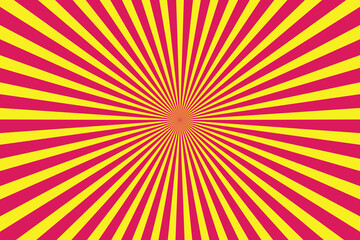 Obraz premium Colorful Sunburst Radial Rays Abstract Background with Vibrant Retro Style