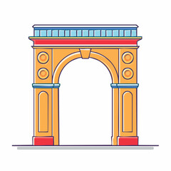 Fototapeta premium Stylized Illustration of an Archway