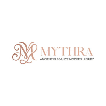 Luxury rose gold ornate letter M monogram logo vector